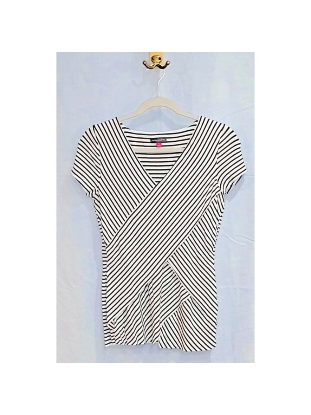 VINCE CAMUTO | Womens Striped Black White Blouse Top S Small